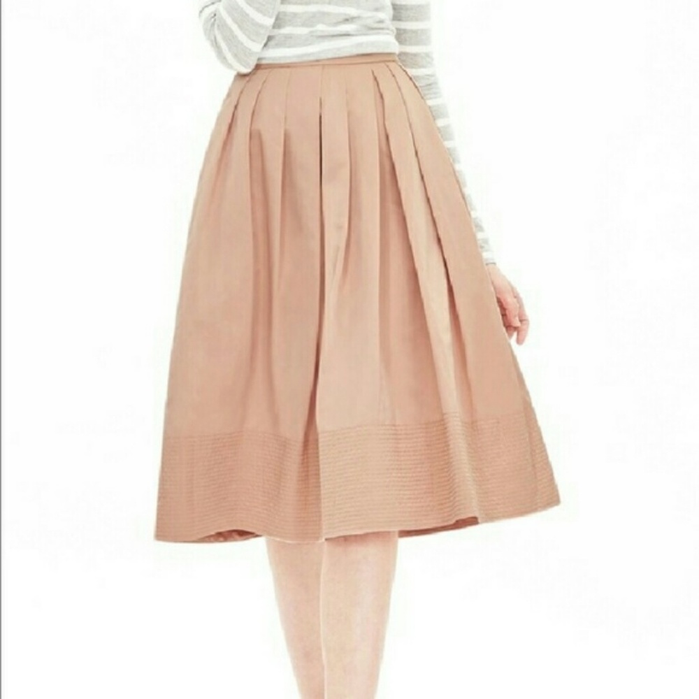 Banana Republic Taffeta Midi Skirt